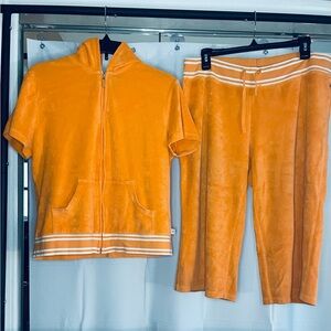 New York & Company Bright Orange Kids Pajama Set